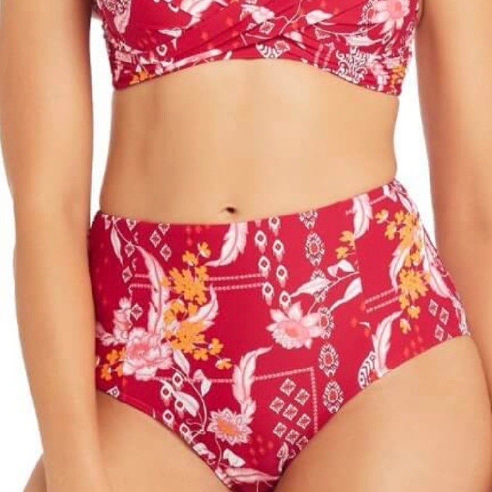 NWT Sea Level Swim Jardin high waist red pant
